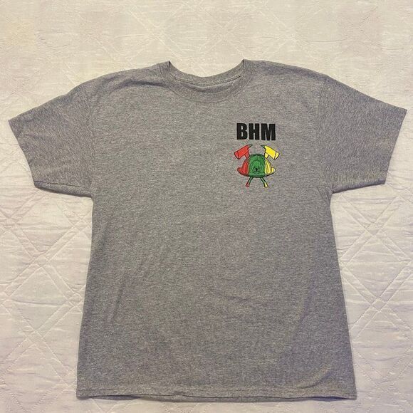 BHM Fire Fighter‎ Gray T shirt Large - Picture 1 of 5
